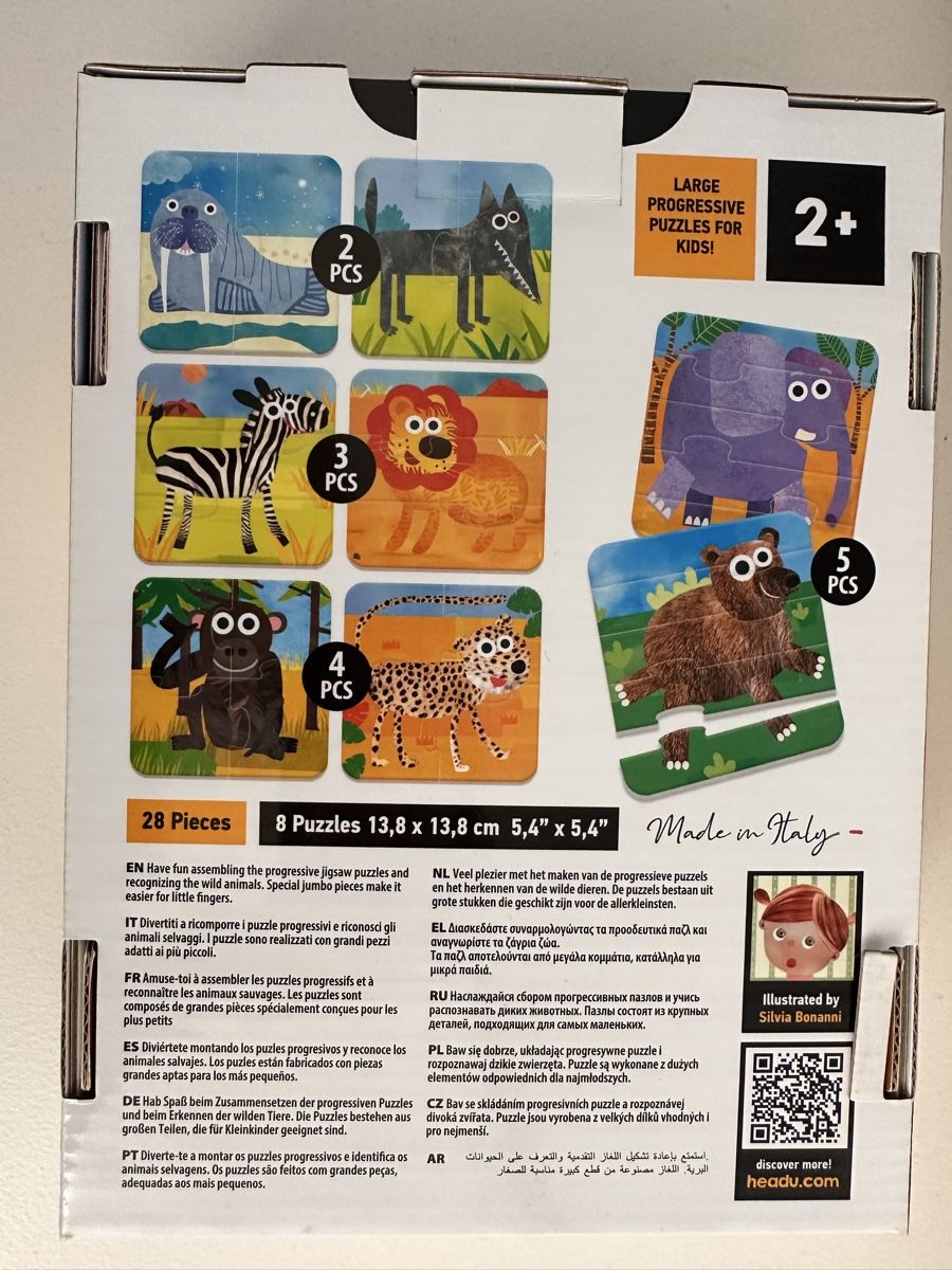 Puzzles: NEU: 8 Tierpuzzles von Headu, 2+ Jahre – Neu und originalverpackt aus Zürich von Freudefant 1