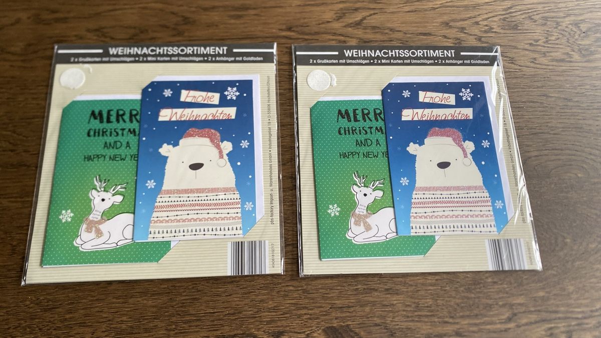 Cartoline: Weihnachtskarten-Set, neu & OVP, Grusskarten, Anhänger Mini – Nuovo e nell'imballaggio originale da Hochwald venduto da _biene_ 1
