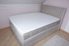 Boxspringbett in Beige 140x200cm (Mömax), TOP ZUSTAND