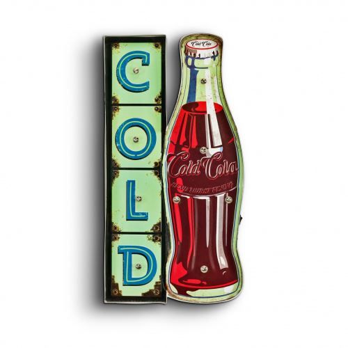 Insegne: COLD COKE  LED BELEUCHTET – Nuovo e nell'imballaggio originale da Schalunen venduto da schwabspielautomaten