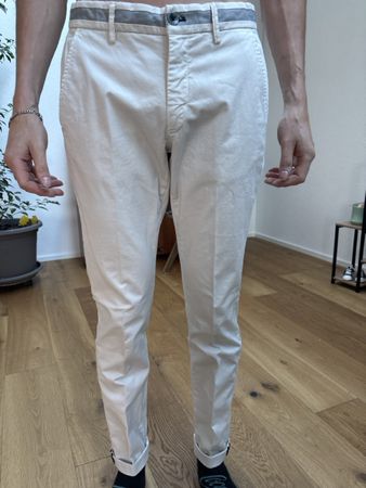 Masons Chino Hose Beige Grösse 48 Sommerhose Leinen-Mix