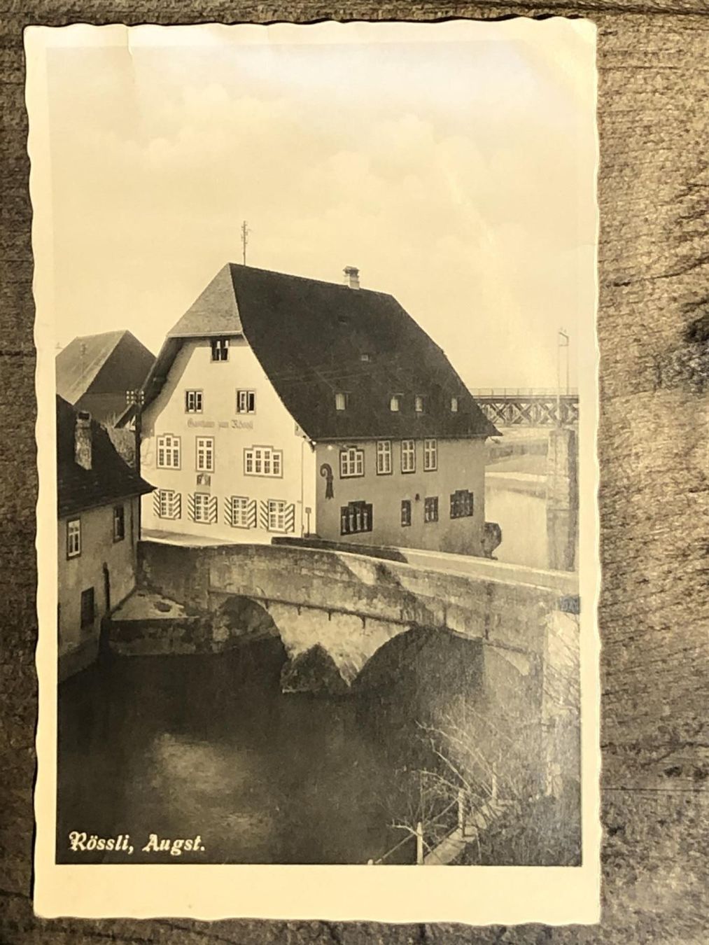 Cartoline postali: Gasthof Rössli AUGST 1934 – Usato da Lufingen venduto da Rac0