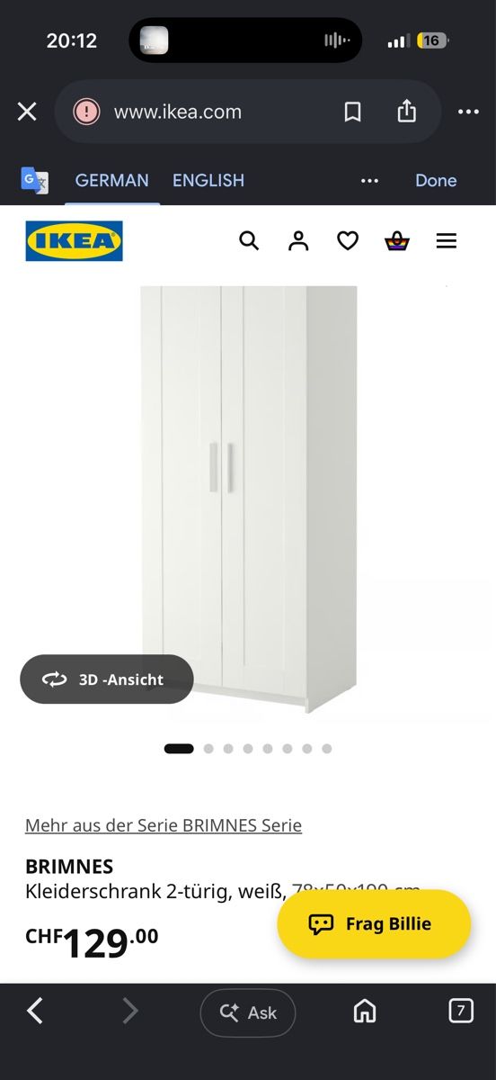 Ikea Schränke: IKEA BRIMNES SCHRANK  – Gebraucht aus Rorschach von hannazs29 4
