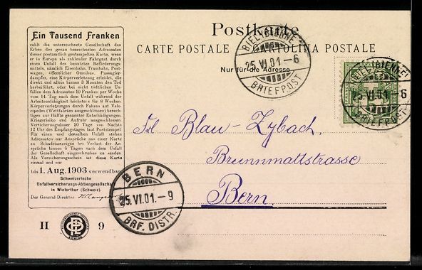 Cartoline postali: AK Interlaken, Am Höhenweg – Usato da Berlin venduto da bartko-reher 1