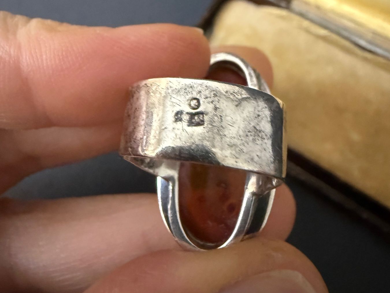 Bagues: Antiker Silber Ring mit Bernstein 800 – D'occasion à Spiegel b. Bern par Rogger72 7