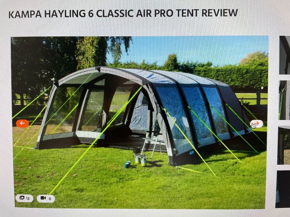 Kampa Hayling Classic Air Pro mit Vestibule (Usato) a Marthalen