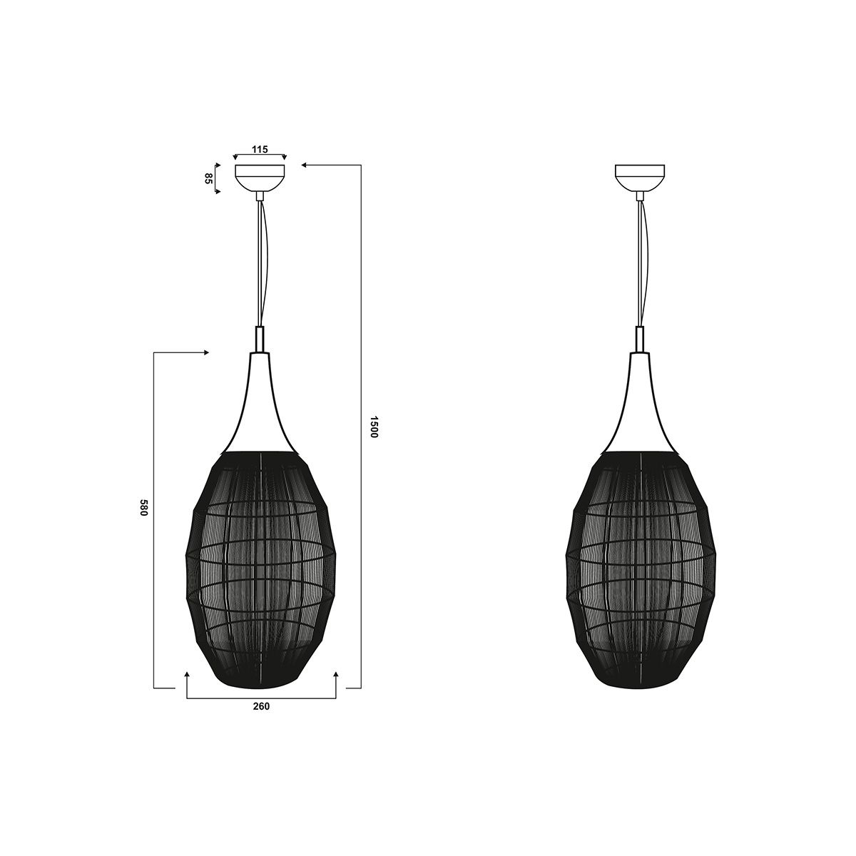 Kronleuchter & Deckenlampen: Pendelleuchte, Höhe anpassbar, 26 cm Ø – Neu (gemäss Beschreibung) aus Kreuzlingen von Smart-Light 8