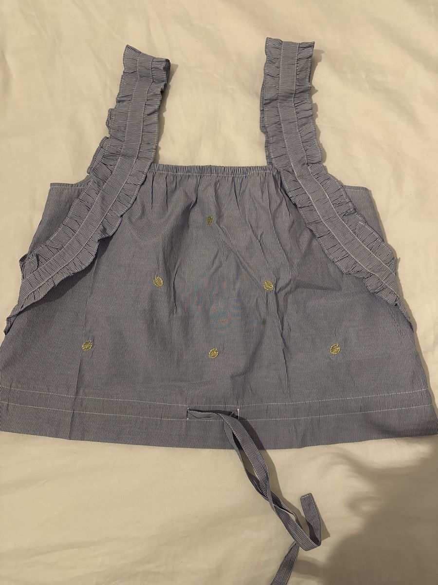 H&M Tops: Blaues Sommertop mit Rüschen Gr. 40 – Neu (gemäss Beschreibung) aus Luzern von val_z5jn
