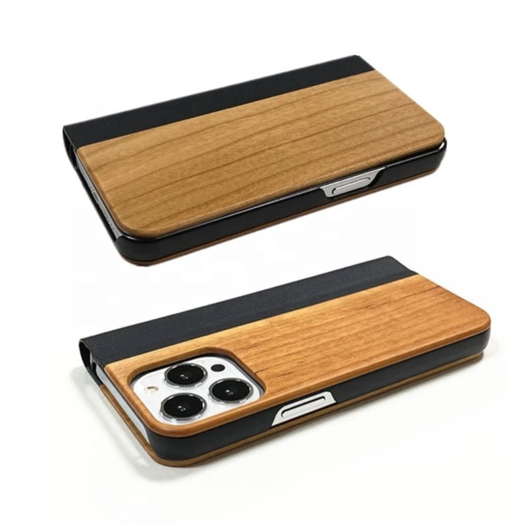 Apple Cover & Protezioni schermo: iPhone 16 pro Hülle Kirsch-Holz mit Leder – Nuovo e nell'imballaggio originale da Reiden venduto da mirtox 1