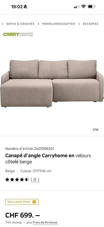 Sofas: Canapé  – D'occasion à Tavannes par flo_d8xb 2