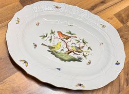 Herend Porzellan Grosse Platte im Dekor Rothschild 41.5×32.5