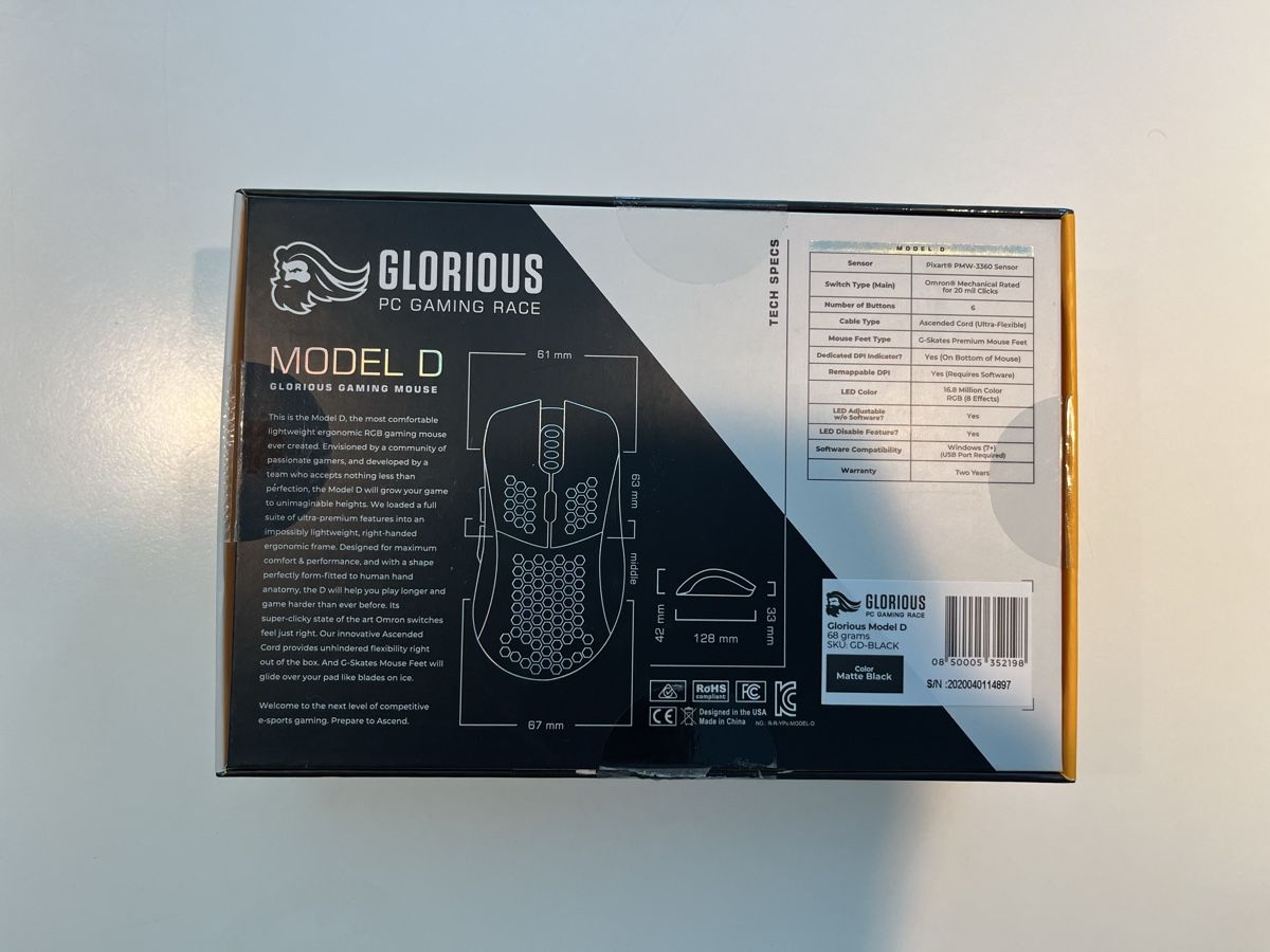 Maus: Gaming Maus Glorious Model D schwarz 68g – Gebraucht aus Ermatingen von noa_b2td 6