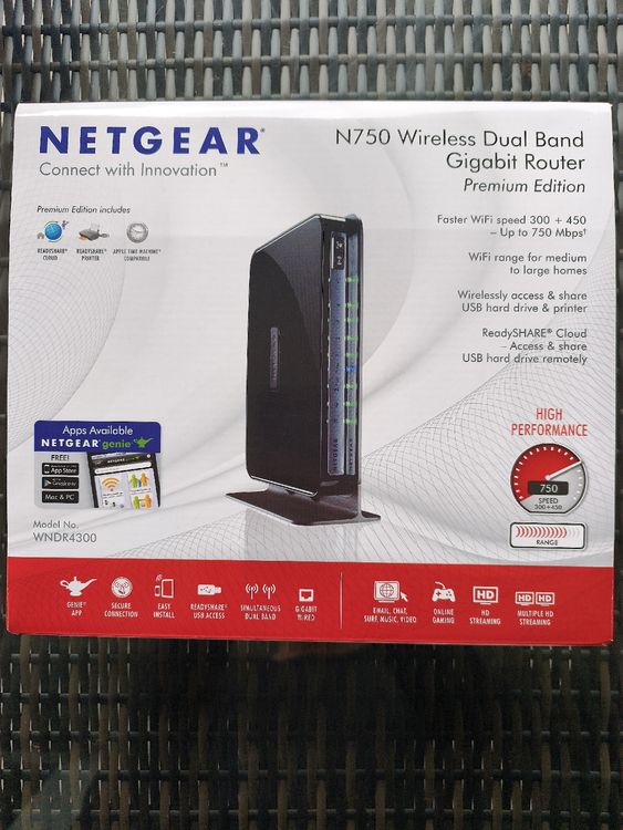 Netgear N750 Dual-Band WLAN Gigabit Router , Premium Edition (Gebraucht ...
