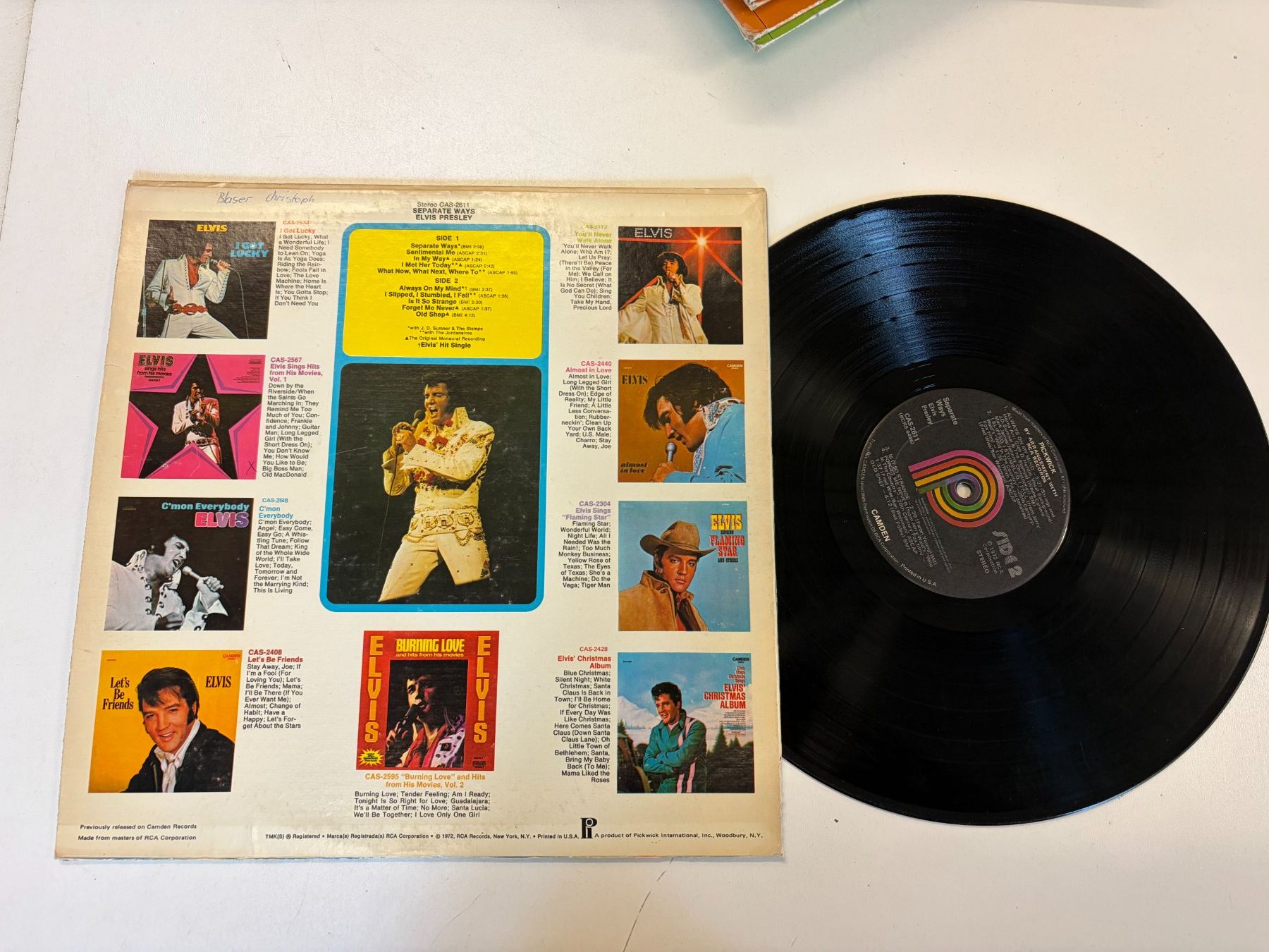 Schallplatten: LP Elvis Separate Ways von 1972 – Gebraucht aus Fislisbach von Zicke1958 1