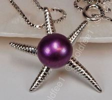 Süsswasser Zucht-Perlen Anhänger 925 Silber mit Kette
