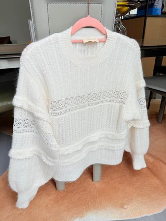 Sézane Pullover Bluse Wolle Gr. S-M 36-38