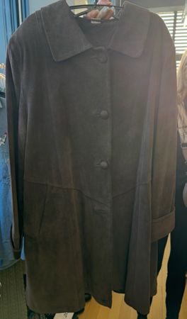 Manteau daim véritable vintage Webpelz T48 Italie  marron