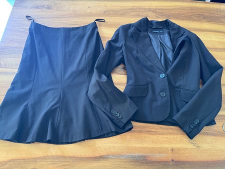 Comma brauner Blazer und Jupe Kostüm ideal fürs Büro Gr. 34