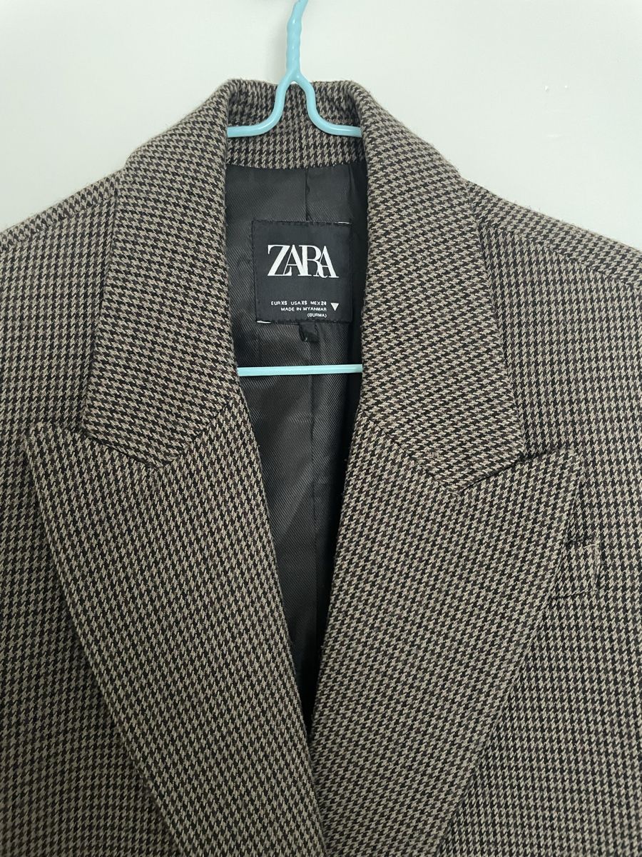 Zara Giacche: Houndstooth Blazer - brown – Usato da Zürich venduto da cha_l8t5 1
