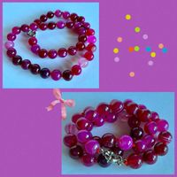 SALE HALSKETTE STEINKETTE EDELSTEINKETTE ACHAT PINK