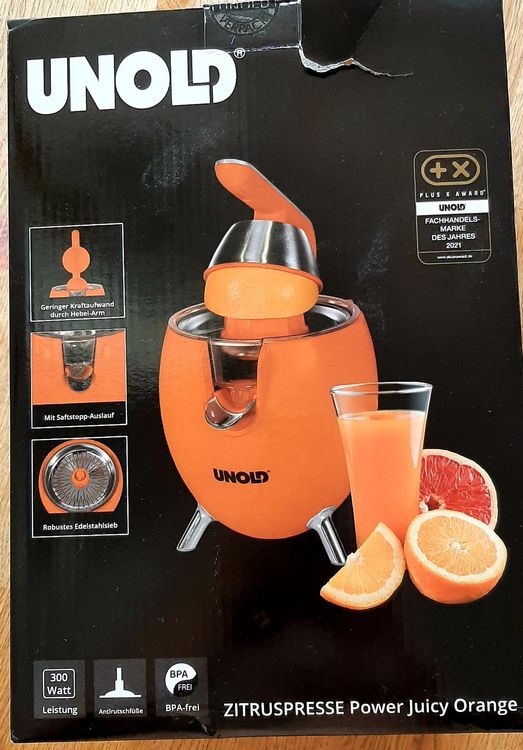 UNOLD 78133 | ZITRUSPRESSE Orange, Ricardo 300Watt Juicy Kaufen auf Power Elektro