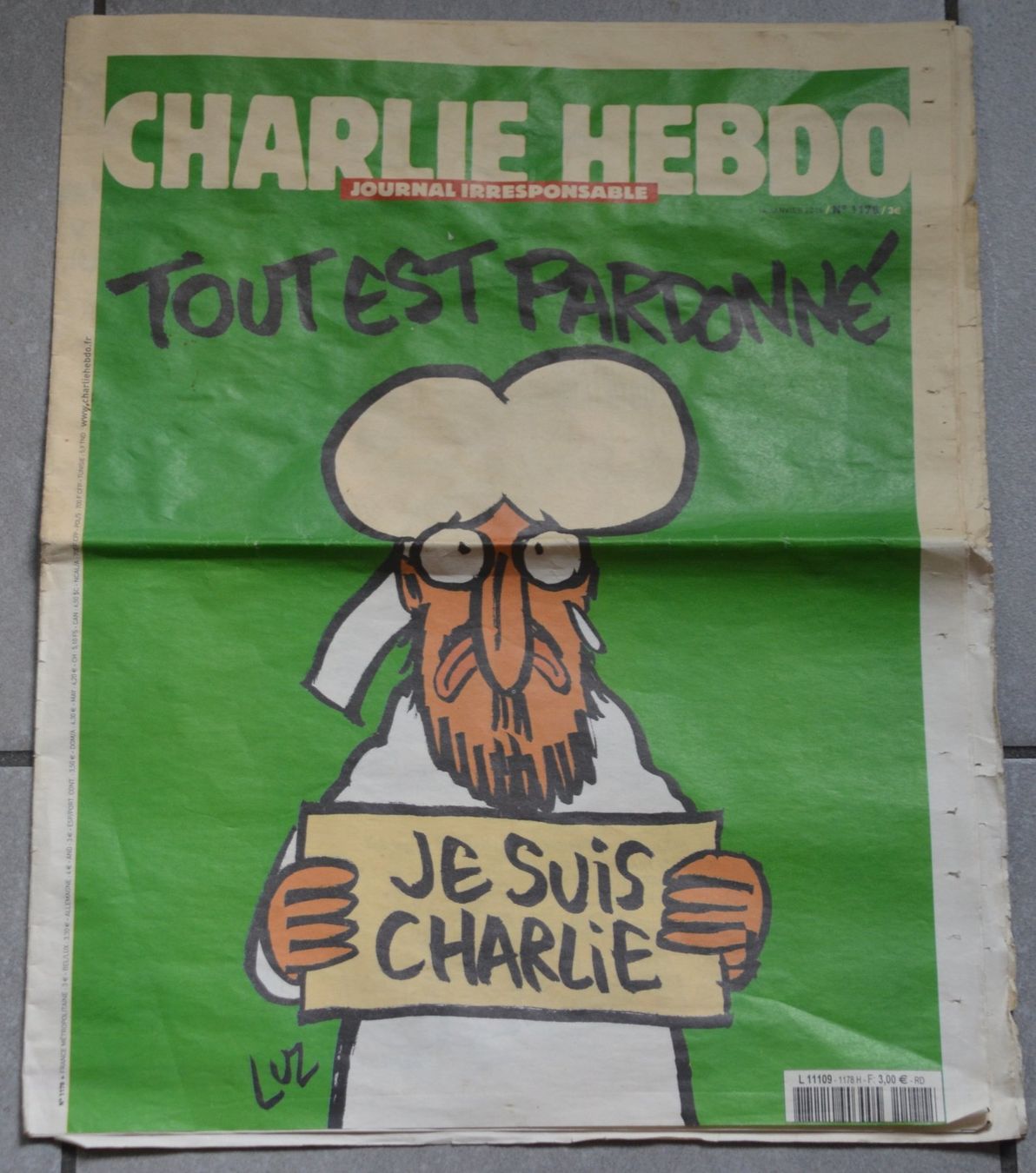 Riviste & Magazine: Charlie Hebdo 14 Janvier 2015 – Usato da Collonges venduto da arashee