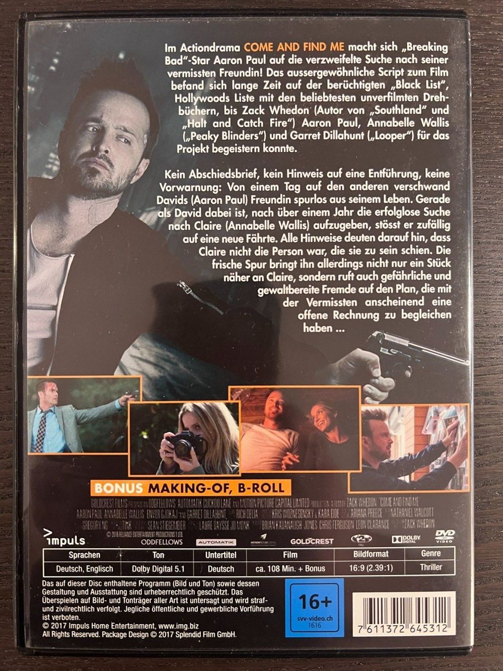 Tutti i DVDs: Come and Find Me – Usato da Zürich venduto da FilmFreunde 1