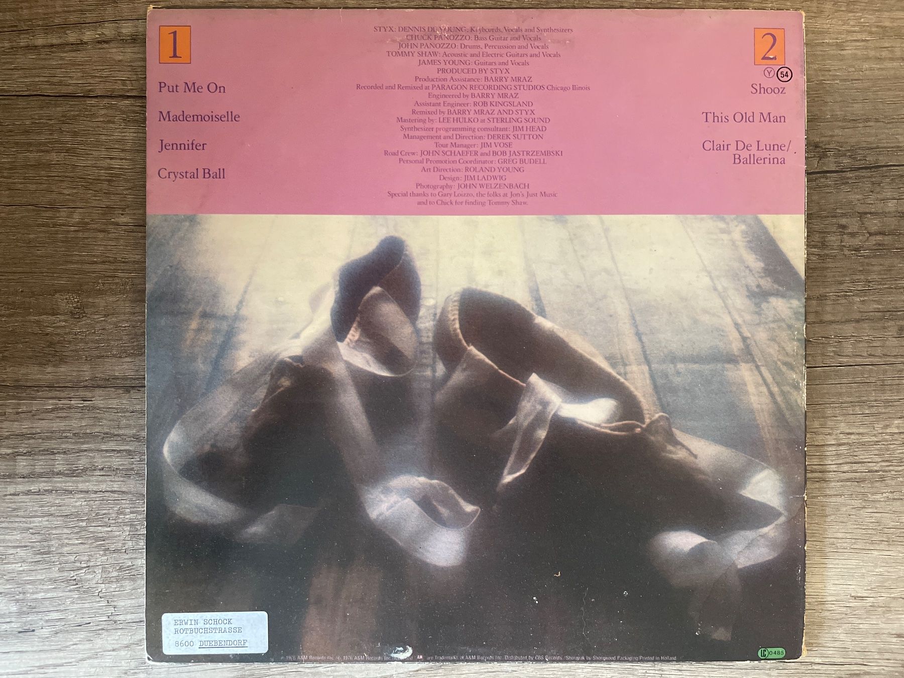 Dischi in vinile: S1299/Styx Crystal Ball – Usato da Frutigen venduto da Philippe_jsp 1