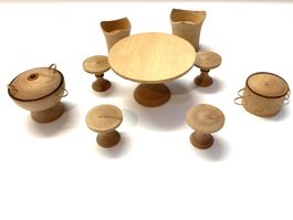 Spielzeug, Holz, Puppenküche, Holzdinette, Vintage