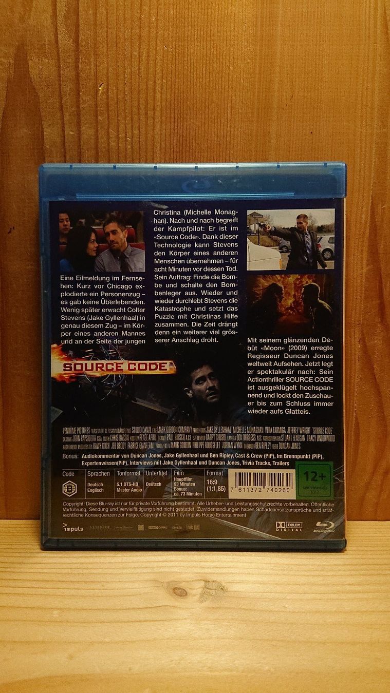 Alle DVDs: SOURCE CODE Blu-Ray mit Jake Gyllenhaal – Gebraucht aus Wilderswil von  1