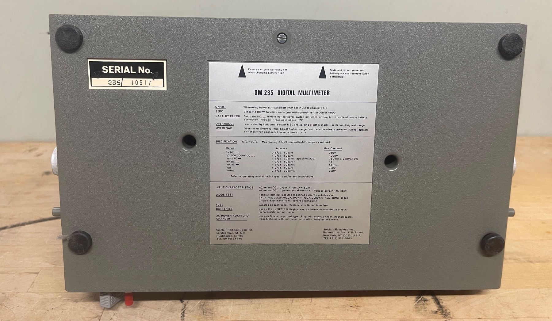 Misurare: Sinclair Multimeter DM350 Digitales Messgerät – Difettoso da Dänikon ZH venduto da Baeriswyl 2