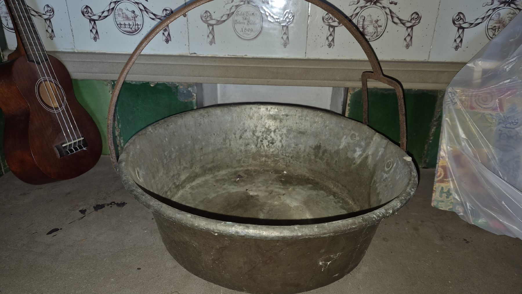 Pentole: Kupfertopf mit Henkel alt ca. 40 cm Durchmesser – Usato da Kölliken venduto da Upcycling-by-Mc-TAM 5