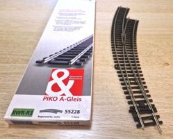 PIKO H0 55228 Bogenweiche rechts BWR-R3 A-Gleis Profil 2,5mm