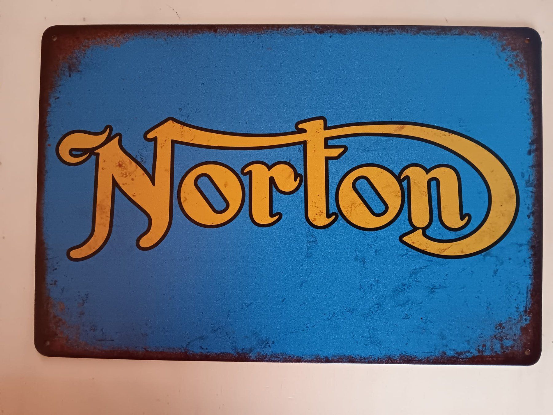 Norton Insegne: Norton Blechschild – Nuovo (secondo la descrizione) da Alberswil venduto da mech350