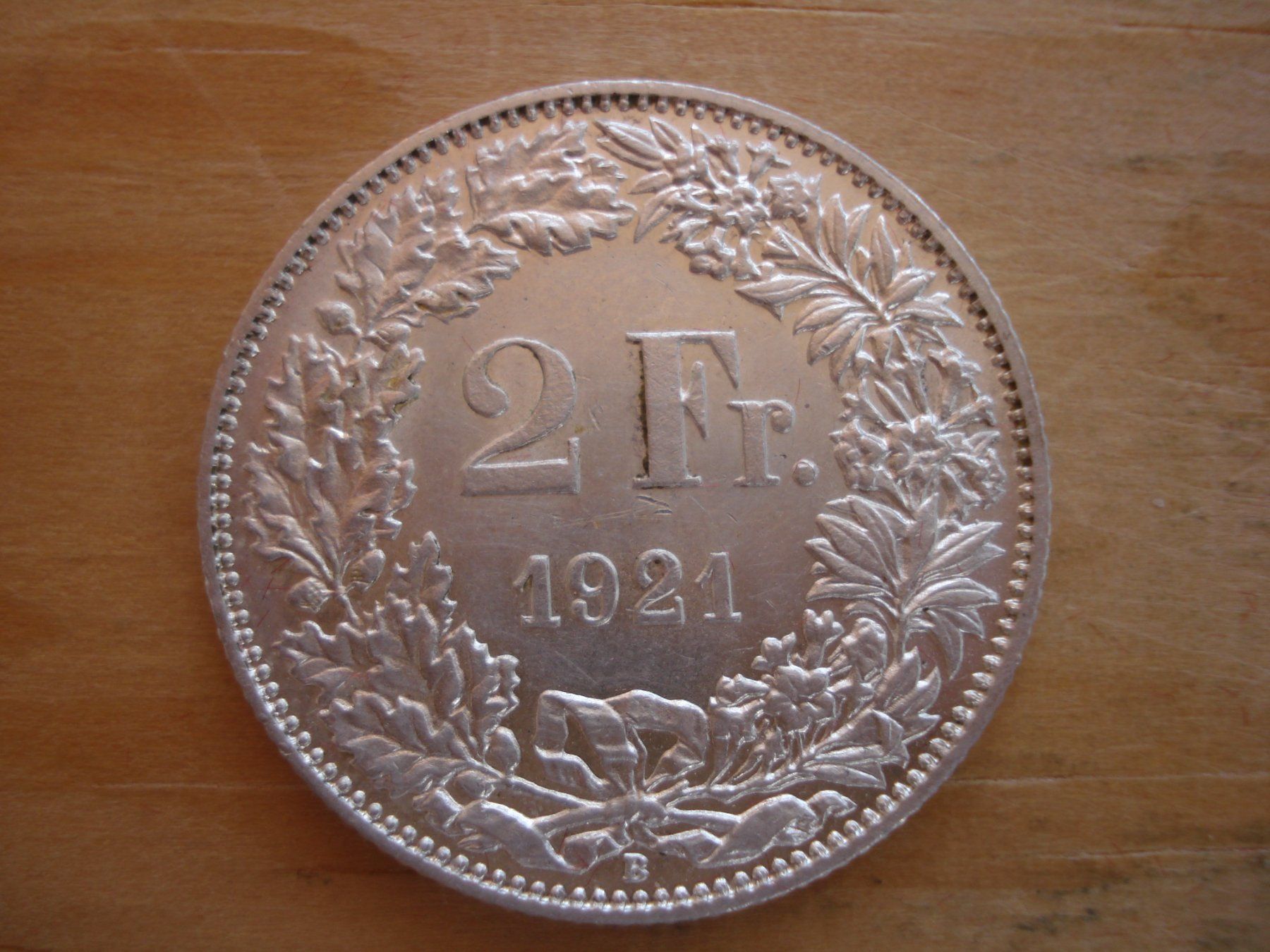 Alle Münzen: (C1) 2 Franken 1921 STGL – Gebraucht aus Erlach von Net-Coins