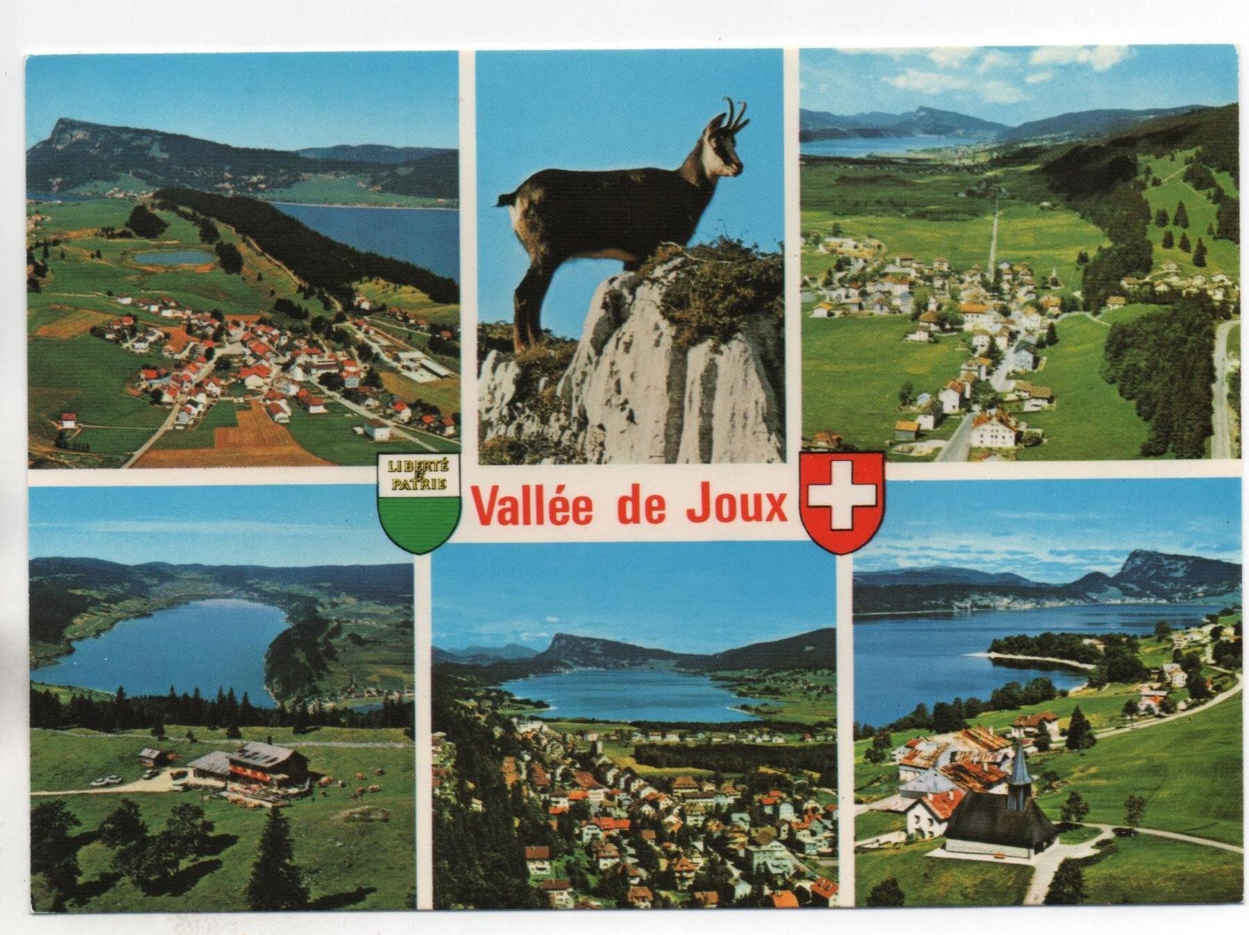 Ansichtskarten: VALLÉE DE JOUX Le Lieu - Chamois - Brassus - Le Sentier – Gebraucht aus Jona von philajona