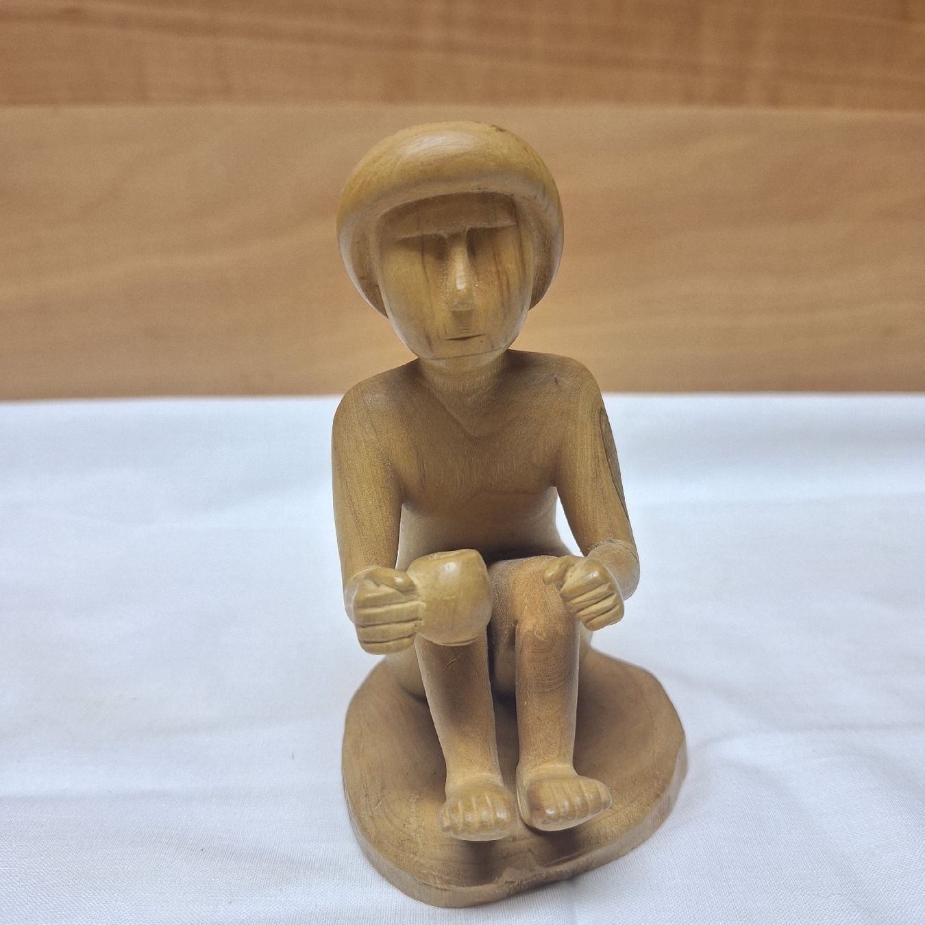 Figuren: Vintage Schnitzfigur, Figur sitzend mit Krug – Gebraucht aus Winterthur von Goldpipau 6