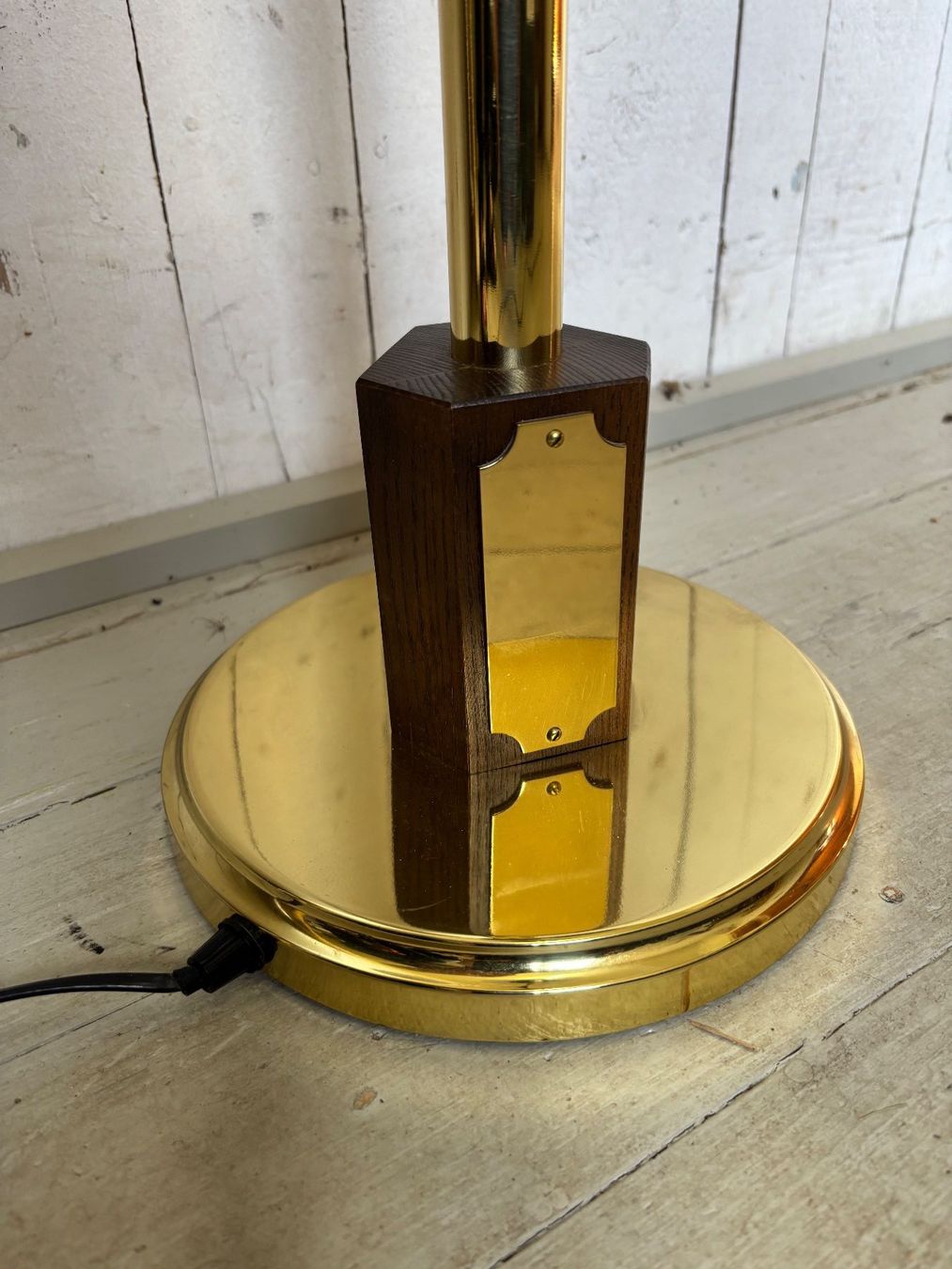 Lampade: Edle Stehlampe vintage Design  Messing/Glas/Holz – Usato da Hinwil venduto da DaniBachman 4
