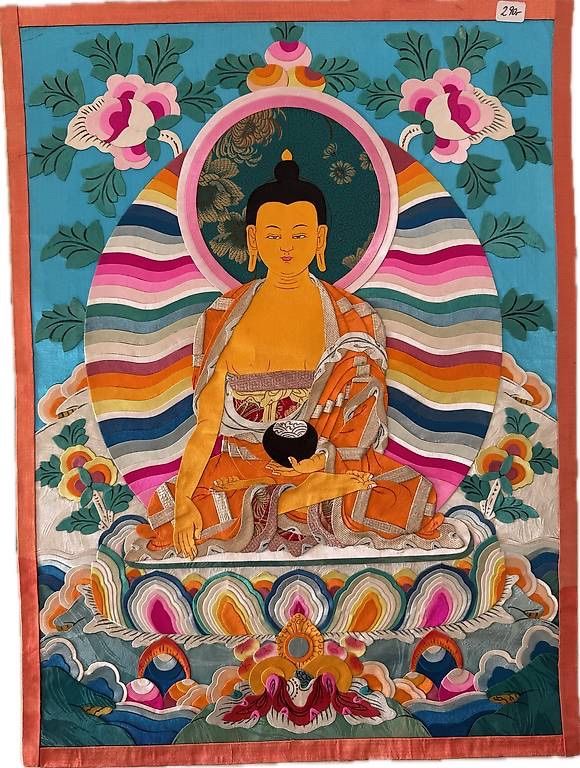 Dipinti: Tangka Buddha Shakyamuni "nero" – Usato da Caslano venduto da bri_5jft
