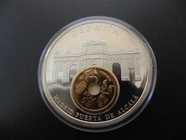 Medaille Spanien 25 Pesetas Madrid Puerta de Alcala
