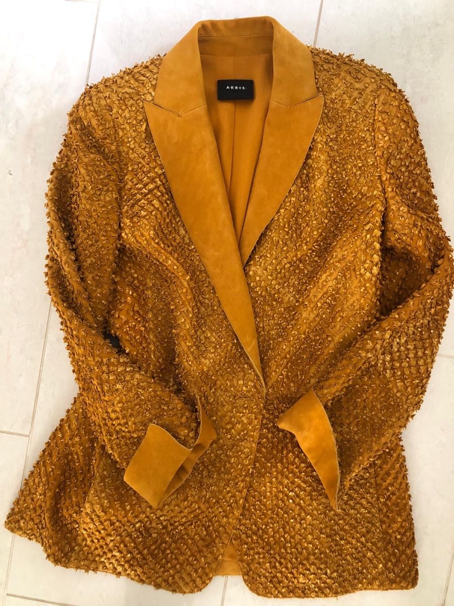 Akris Giacche: Akris Special Edition Blazer Senfgelb Lammleder – Usato da Bennau venduto da mhr_9yvq 3