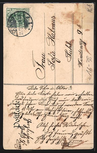 Cartoline postali: Grusskarten-AK Coburg, Winterliche Stras – Usato da Berlin venduto da bartko-reher 1