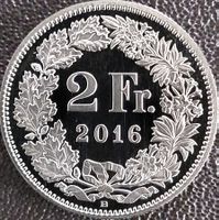 2 Franken 2016 stgl. / aus Münzsatz