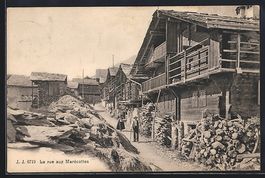 AK Marécottes, La Rue, Strassenpartie