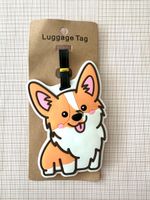 Cute Corgi Luggage Tag, silicon