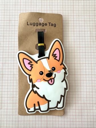 Cute Corgi Luggage Tag, silicon