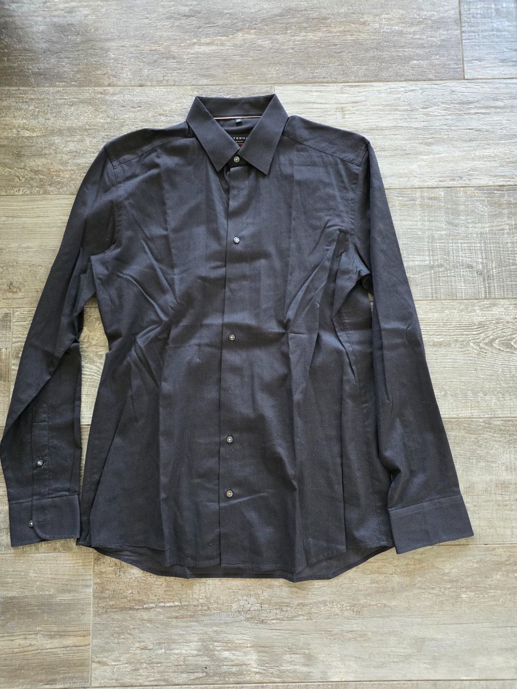 Eterna Chemises: ETERNA Slim Fit Hemd 40 schwarz/anthrazit Stretch – Neuf (Voir description) à Dietlikon par Bonamesa