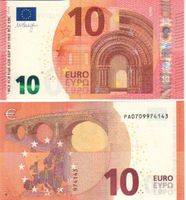 10  euro  PA Niederland P004  signatur drache unc