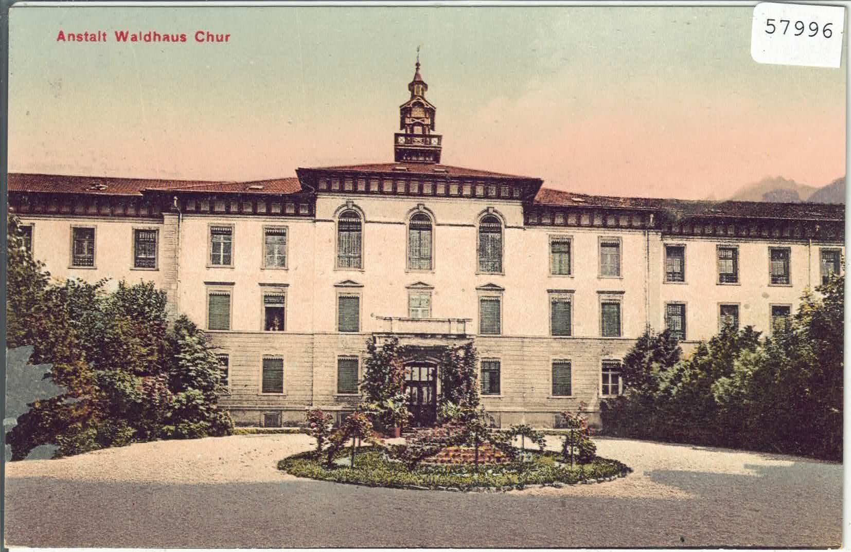 Cartoline postali: Anstalt Waldhaus - Chur - Litho – Usato da Ettingen venduto da Kartenplanet
