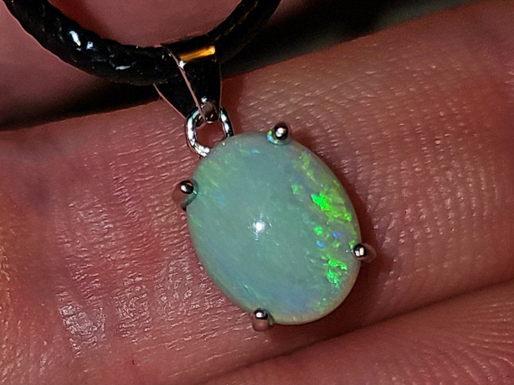 Pietre preziose: Natürlicher Australischer Opal Silber-Anhänger – Nuovo e nell'imballaggio originale da Uerkheim venduto da Winwinner 6
